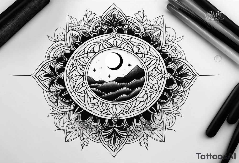 Quero uma tatuagem do sol e da lua juntos simples e delicados tattoo idea