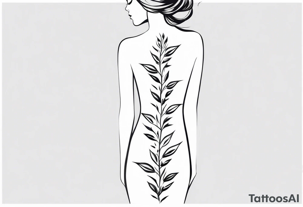 women’s spine tattoo tattoo idea