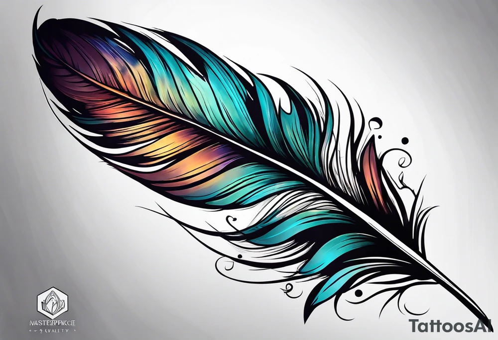 Feather small tattoo idea