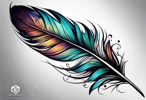 Feather small tattoo idea