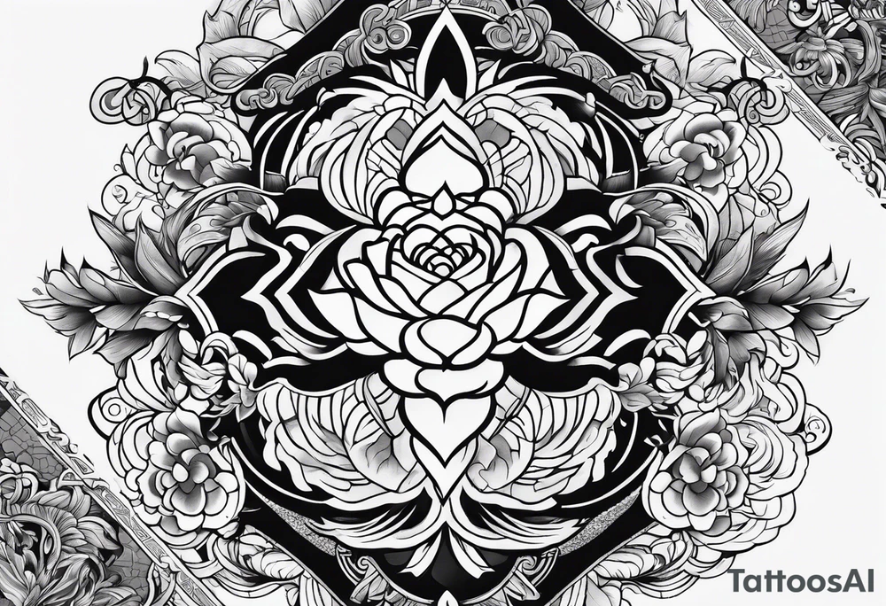 traditional chinese art tattoo idea