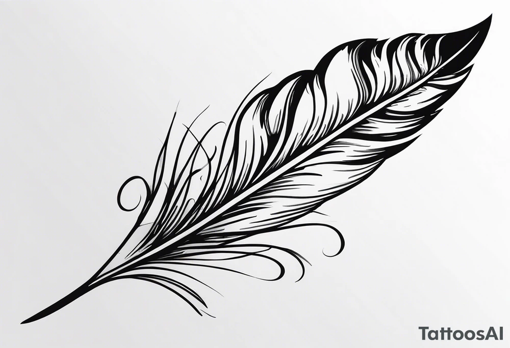birds feather tattoo idea