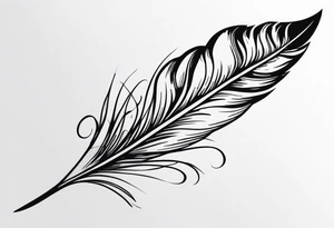 birds feather tattoo idea