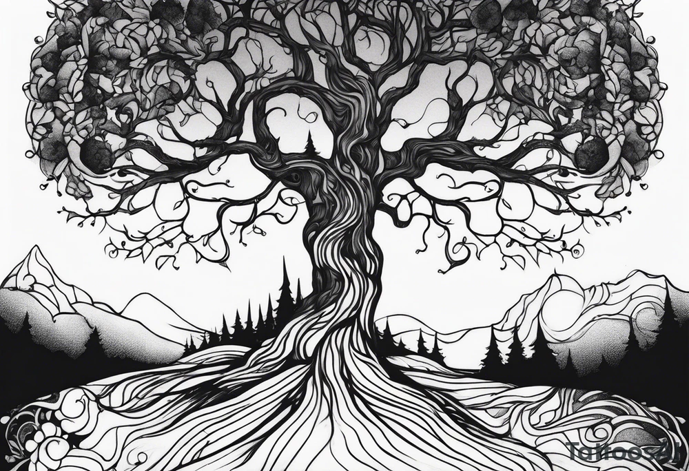 creepy tree tattoo idea