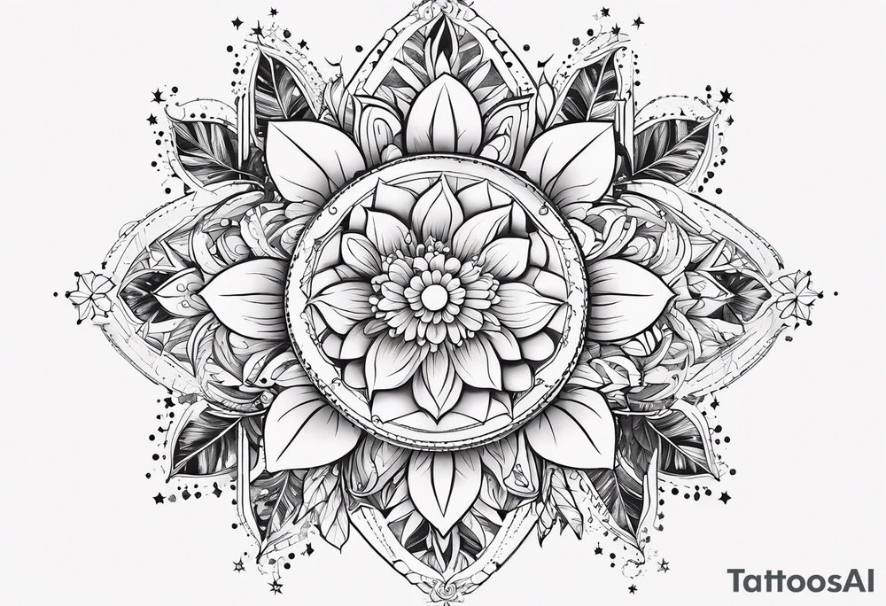 Constellation, animal snow , géométric , flower tattoo idea