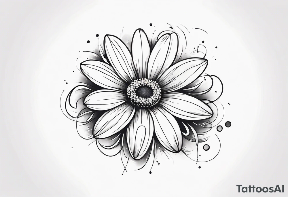 Daisy infinity symbol tattoo idea
