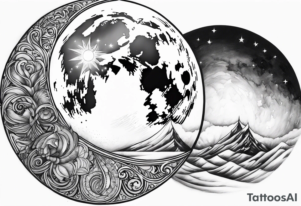 sacred moon tattoo idea