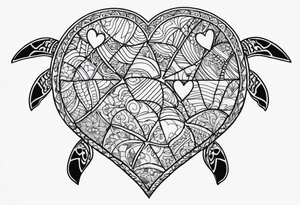 turtles and hearts tattoo idea