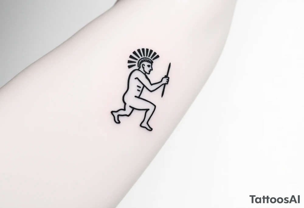 achilles the greek myth, in a symbol with no human shape tattoo idea