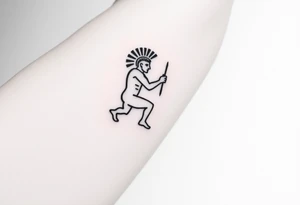achilles the greek myth, in a symbol with no human shape tattoo idea
