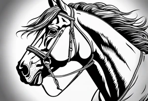 Pferd kopf tattoo idea