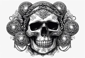 skull withchains tattoo idea