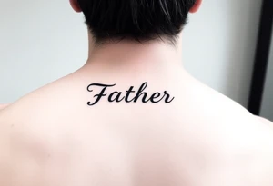 Memorial of father fishing with name in fishing line tattoo idea