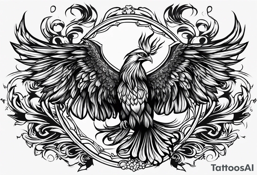 Pheonix flames tattoo idea