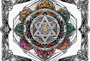 Metatrons cube tattoo idea
