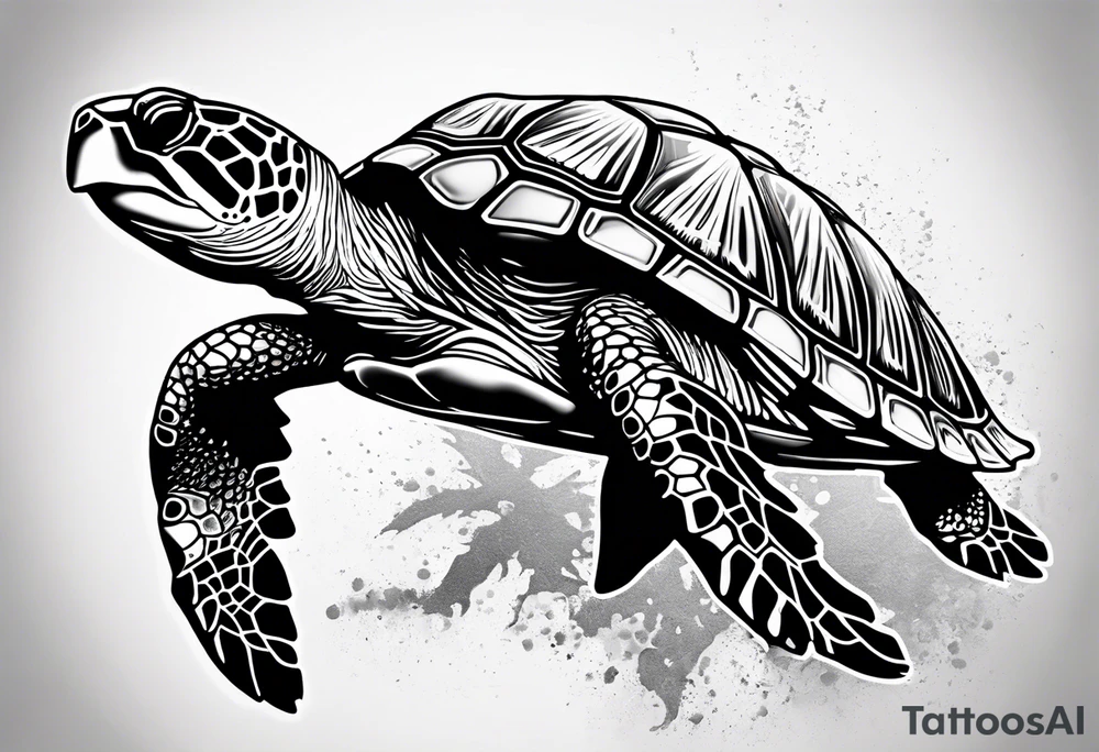 small sea turtle
 tattoo tattoo idea