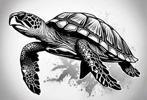 small sea turtle
 tattoo tattoo idea