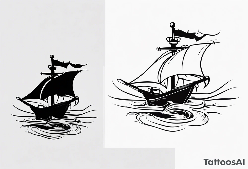 Petit Tatouage pirate des caraïbe tattoo idea