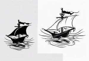 Petit Tatouage pirate des caraïbe tattoo idea