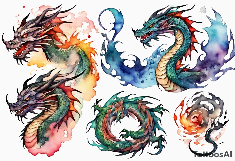 mystic dragon tattoo idea