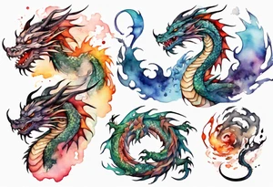 mystic dragon tattoo idea