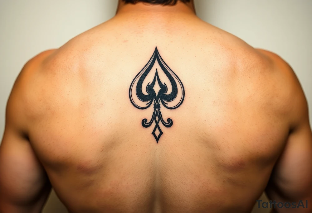 a Q and a spade sketch tattoo idea
