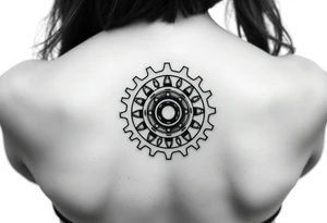 bicycle cog with bullets tattoo idea
