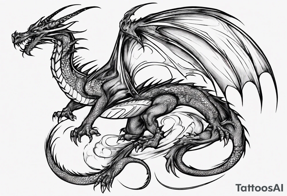 Dragon back piece tattoo idea