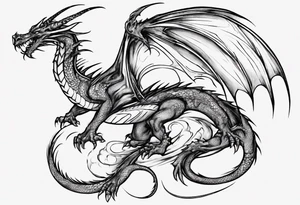 Dragon back piece tattoo idea