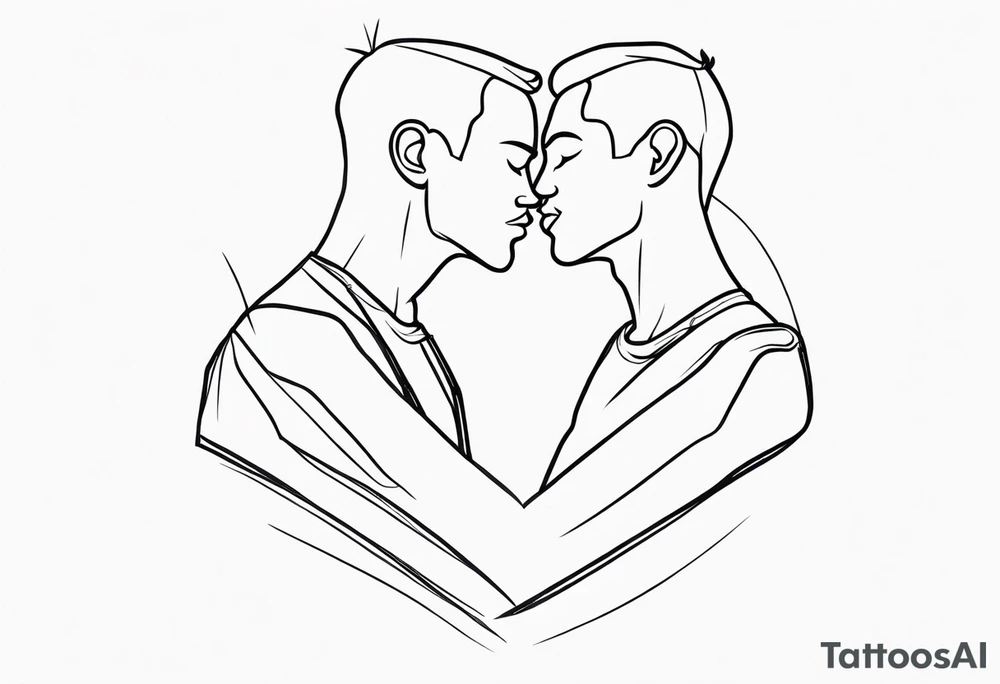 Men kissing tattoo idea