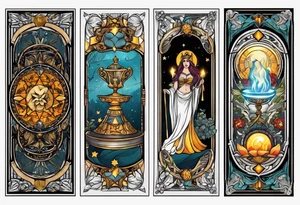 A tarot card design tattoo idea