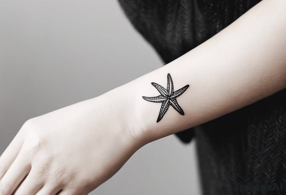 Dainty and delicate Shell/starfish wrist tattoo tattoo idea