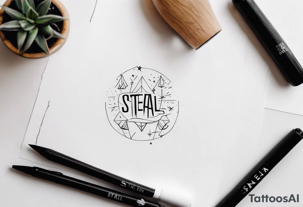 tattoo ideas with the word (STEAL) tattoo idea