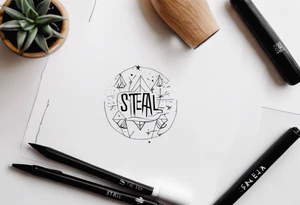 tattoo ideas with the word (STEAL) tattoo idea