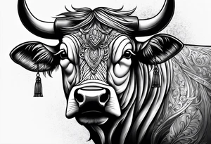 half bull tattoo idea