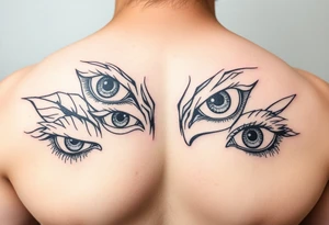 A bunch of eyes big and small tattoo idea