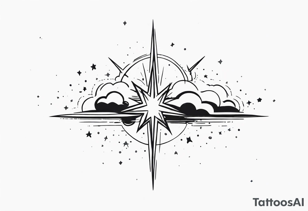 lightning stars tattoo idea