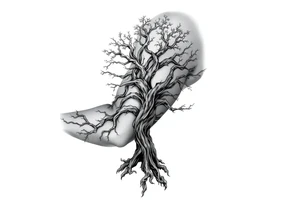 Whole Arm sleeve, tree with limbs wrapping around, tattoo idea