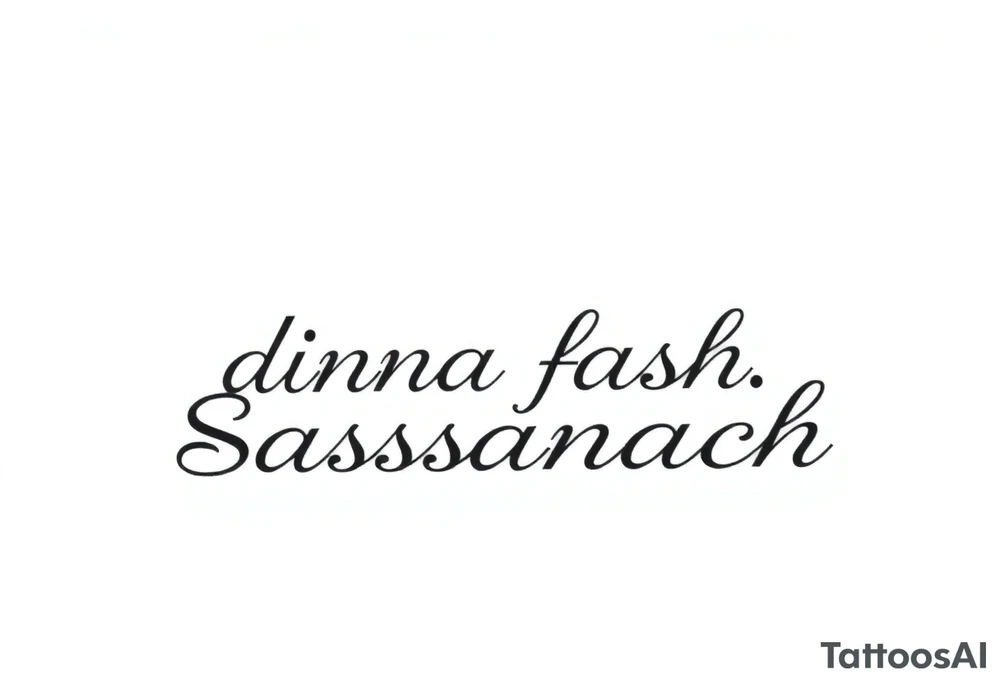 dinna fash. Sassanach tattoo idea