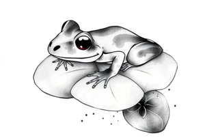 Frog on a lilly pad tattoo idea