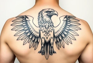 Powerful ancient Iroquois tribal HAWK, tattoo idea