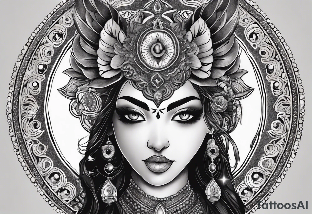 black kali, goddess pirate, alien, angel, pachamama, valkrye, warrior, flying, skull, lotus azul, wing, eagle, zenza resonance, stars, 5D, anahata chakra, death, durga, riding on a tiger, flying lady, kundalini, chest tatoo, samuri, rebel,serpent tattoo idea