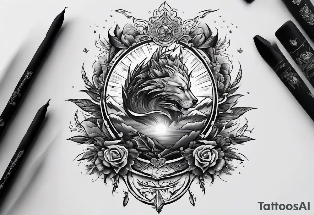 Lightning across the back tattoo idea