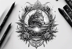 Lightning across the back tattoo idea