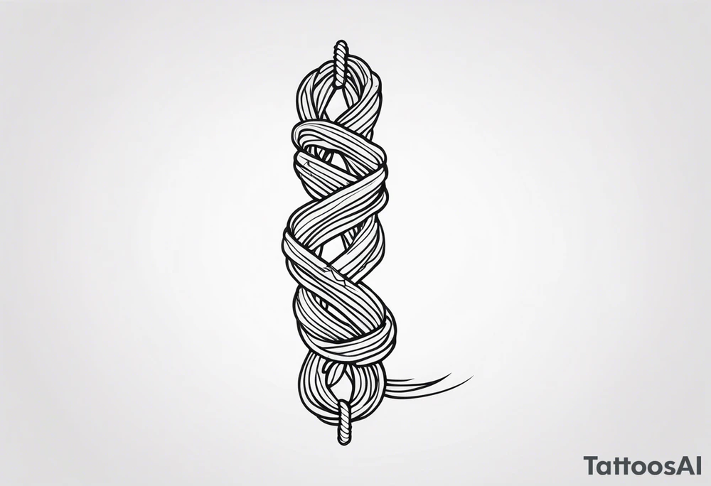 Broken rope tattoo idea