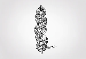 Broken rope tattoo idea