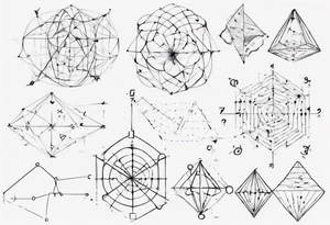 The mathematical friendship graph from graph theory that is cute, with vertices and edges tattoo idea