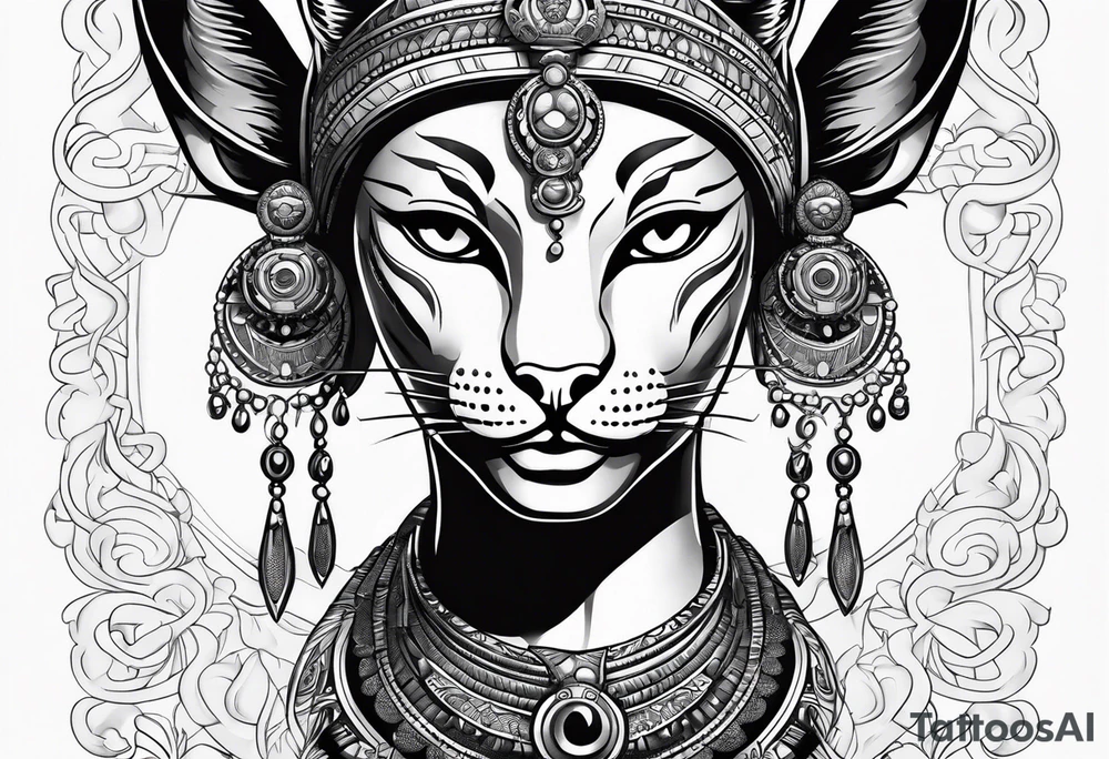 Bastet goddess tattoo idea