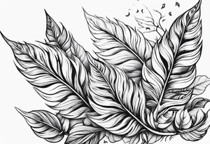 Leaves blown in the wind tattoo idea