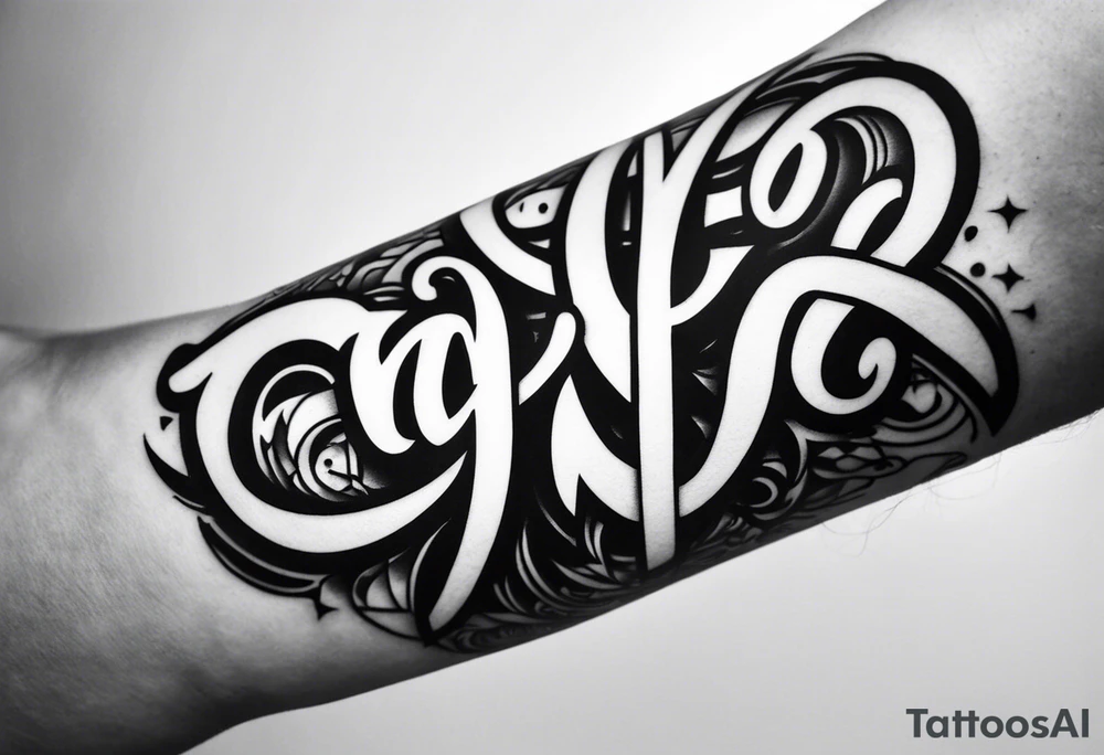 forearm tattoo that says  GenX OG tattoo idea